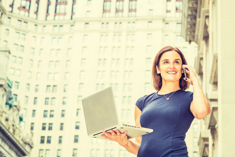 Businesswoman Working in New York City